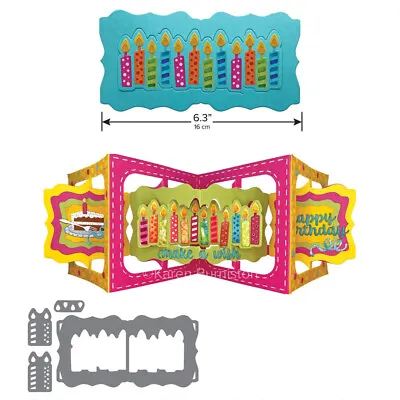 Birthday Candle Add-ons Metal Cutting Dies For DIY Scrapbooking Embossing Cards • £4.55