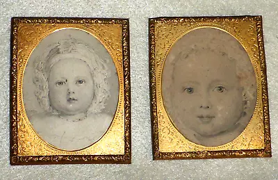 Rare Pair Antique Framed Prints Of Pencil Portraits 2 Of Queen Victoria’s Babies • $69.48