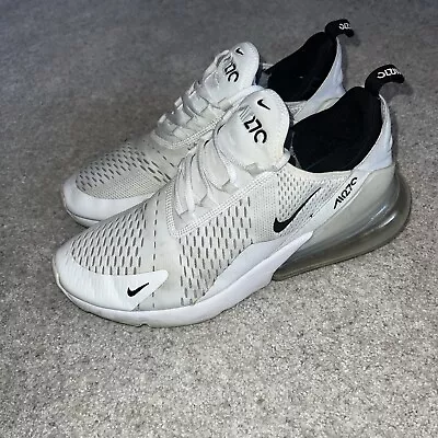 Nike Air Max 270 Men's Size 11  White Black Running Sneakers Shoes AH8050-100 • $44