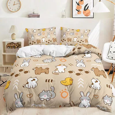 £28.71 • Buy Quilt/Doona/Duvet Cover Set Single/Double/Queen/King Size Bed Pillow Cases