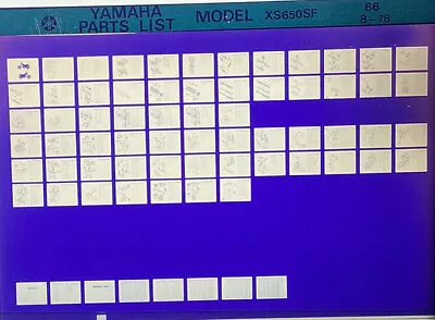 Yamaha Genuine Parts Microfiche 1979  XS650S F • $10