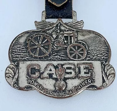 Antique J.I. Case Threshing Machine Co. Racine Wis. Watch Fob With Leather Strap • $2.25