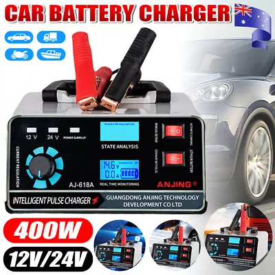 40A 12/24V 400W Automatic Car Battery Charger Smart Pulse Repair Boat Trickle AU • $50.95