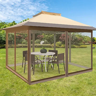 3.5 X 3.5M Outdoor Pop Up Tent Gazebo Portable Canopy Shelter W/Mesh Netting • £119.95