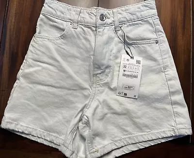 Zara Jean Shorts Women’s 0 White Distress - No Stretch Hi Rise NEW - NWT • $24.99