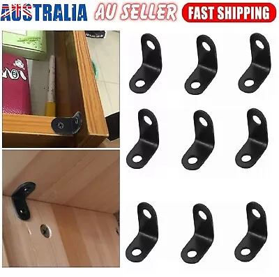 10X Metal Corner Brackets Angle Bracket Brace L Shape Joint For Kitchen Wardrobe • $8.99