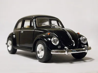 New 5  Kinsmart 1967 VW Volkswagen Classical Beetle Diecast Toy Car 1:32 Black • $7.98