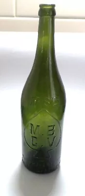 VINTAGE Rare Green Tasmanian Spade Beer Bottle M.B.C.V Bottle Co. • $30