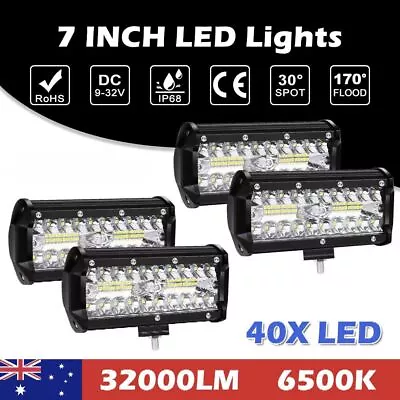4x 7inch LED Work Driving Light Bar Spot Flood Lamp Reverse SUV Offroad 4x4 12V • $36.21