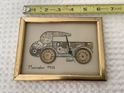 Vintage Mercedes 1923 “horological Collage Made From Watch Mechanical Parts • $75