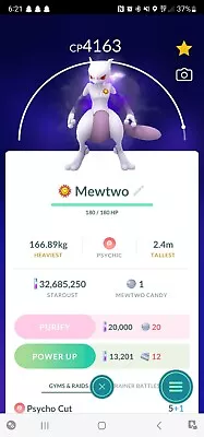£4.99 • Buy Pokèmon Go Legendary Shadow Mewtwo Raids X5
