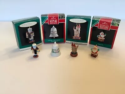 Lot Of 4 Hallmark Keepsake Miniature Christmas Ornaments Set • $9.95