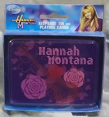 Hannah Montana Playing Cards With Keepsake Tin Brand New Sealed • $8