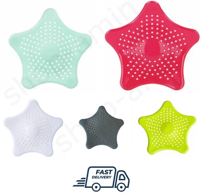 £5.99 • Buy 5 Packs Hair Trap Shower Bath Plug Hole Waste Catcher Stopper Drain Sink Filter