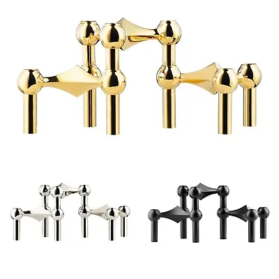 Candle Sticks Holders Set Of Three Home Decor Interior Accent Gold Silver Black • $437
