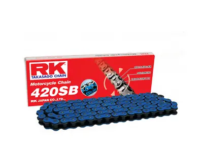 420 Pitch Heavy Duty Blue Motorcycle Drive Chain 106 Links Sur-Ron LB X & L1E  • £17.95