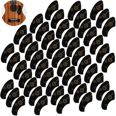 50Ukulele Pickguard23Inch Concert Hawaii Guitar Scratch Plate Self Stick Black • $42.89