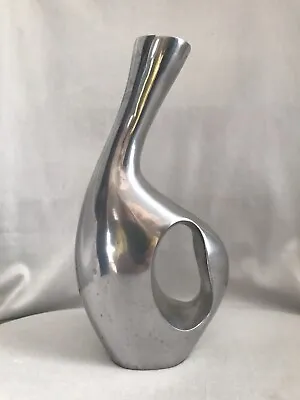 Metal Aluminum Silver Vase • $15