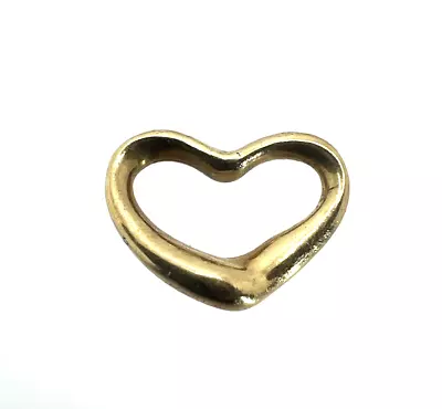 Solid 18KYellow Gold Tiffany & Co Elsa Peretti Small Open Heart Pendant • $229.99