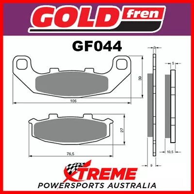 Kawasaki KR1S 90-92 Goldfren Sintered Dual Sport Rear Brake Pads GF044S3 • $39.95