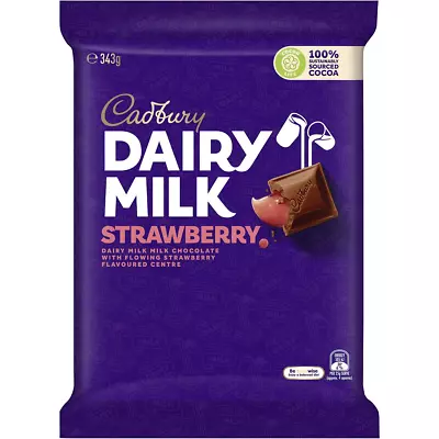 Cadbury Dairy Milk Strawberry Milk Chocolate Block 343g • $16