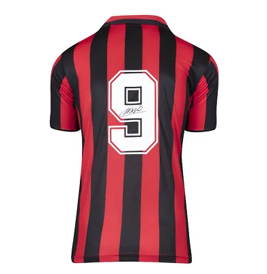 Marco Van Basten Signed AC Milan Shirt - Retro Number 9 Autograph Jersey • £205.99