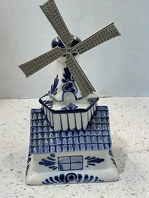 Vintage Handpainted Delft Blue & White Windmill • $19