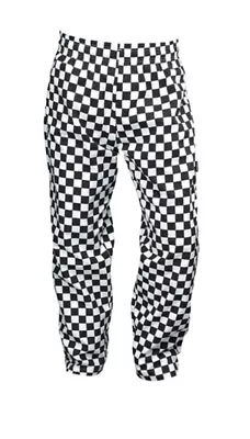 Genware Large Black & White Checked  Size Medium  Chef Trousers Baggies • £13