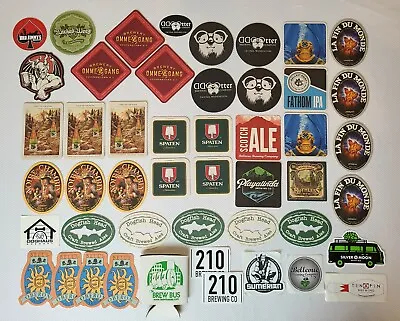 48 Brewing Pub Coasters Stickers WICKED OMMEGANG FATHOM UNIBROUE OBERON ARROGANT • $35.99