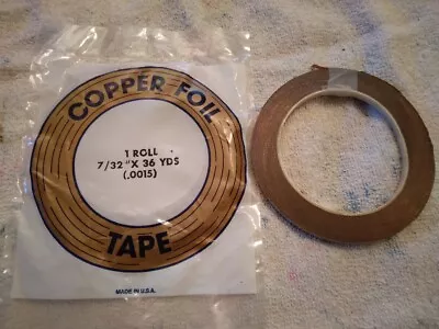 (2) Copper Foil Tape For Stained Glass - 7/32  36yds + 3/16  5/8  Wide • $11