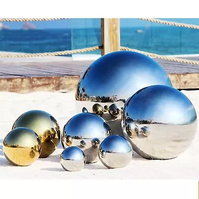 6PCS Steel Silver Mirror Sphere Hollow Gazing Ball Home Garden Ornament Decor • £12.09