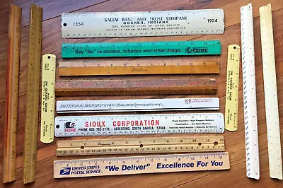 Vintage Ruler Lot Architect Scale Fiskars Wood Salem Sioux Metal Plastic • $2.34