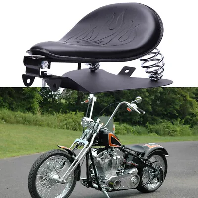 Motorcycle Spring Solo Seat With Base For Harley Springer Softail Bobber Chopper • $69.88