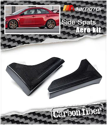 Carbon Fiber K Style Rear Side Skirt Spat Fits EVO 10 Evolution X With Aero Kits • $118.75