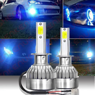 2PC H1 Ice Blue LED Headlight Bulb Conversion Kit High Low Beam Fog Lamp 8000K • $15.59