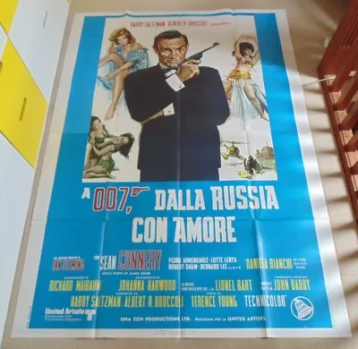 FROM RUSSIA WITH LOVE ORIGINAL CINEMA MOVIE POSTER 1970's JAMES BOND Unused • £280