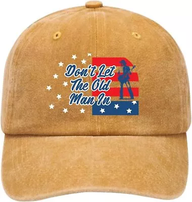 Don't Let The Old Man In Baseball Hats American Flag Funny Hats For Men Women • $15.99
