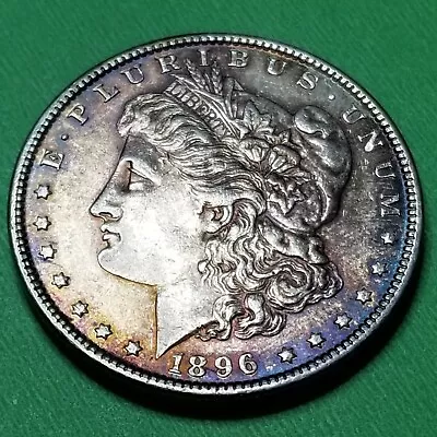 1896-P Morgan Dollar (90% SILVER) Beautifully Toned AU+                    #5255 • $55