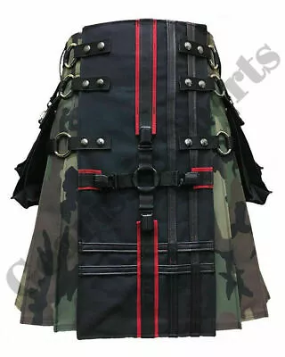 Scottish Fashion Camouflage Kilt Tactical Duty Kilts For Men Size (28  To 50 ) • $115.36