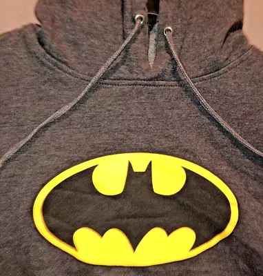 Mens Batman Hoodie Six Flags DC Comics Marvel Dark Gray Unisex Size XL NICE! • $19.99