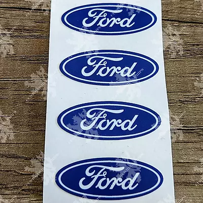 Ford Blue Wheel Rim Center Cap Logo Decal Emblem Sticker 2.5  X 1       SET Of 4 • $4