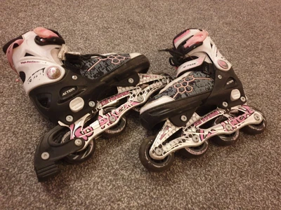 £11.50 • Buy Power Max Inline Roller Skates Adjustable  Size 33-36 UK 1 - 3
