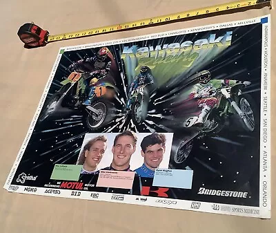 Vintage Mike Larocco Mike Kiedrowski Ryan Hughes  Kawasaki Motocross Supercross • $45