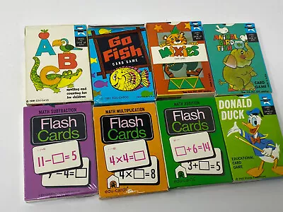 Vintage Disney  ABC Go Fish Flash Card Game  ED U CARDS ! Mixies Animal • $24.50