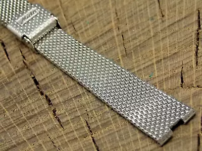 Vintage NOS Unused Watch Band 12mm Sliding Clasp Stainless Steel Mesh Mido • $82