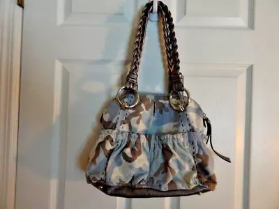 B Makowsky Camo Print Leather Shoulder Handbag EUC!! • $35.99