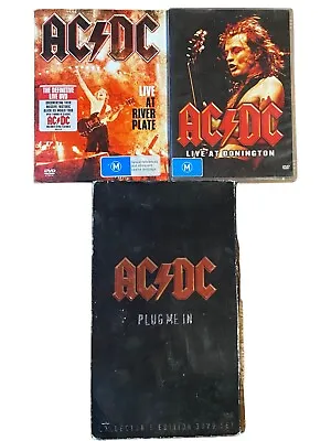 AC/DC Plug Me In 3-Disc Collectors Edition River Plate & Donnington Bundle R0 • $40