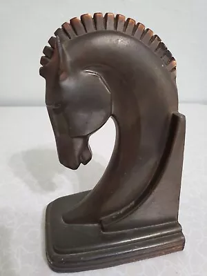  Art Deco Style Metal Horse Head Bookend  Vintage Decor Piece For Your Bookshelf • $33.49
