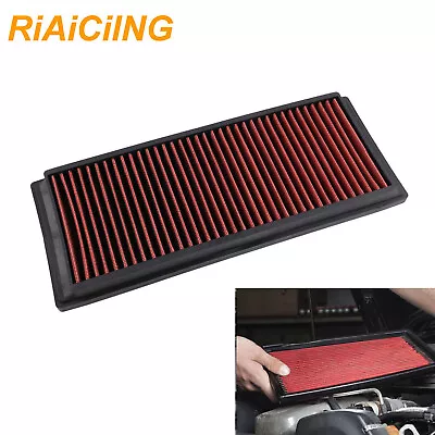 For Golf Passat GTI Red High Flow Air Filter Panel Washable Reusable Replacemet • $21.99