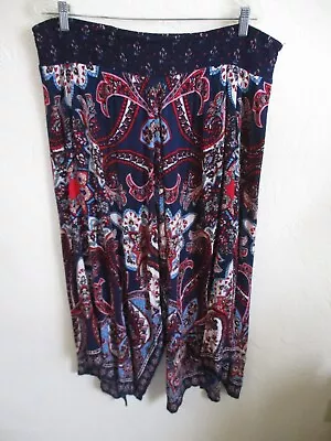 Bila Skirt Womens XXL Boho Paisley Handkerchief Hem Pull On Maxi Hippie Flowy • $24.99